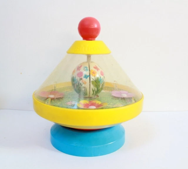 Toupie animée Abeille et fleurs Chicco vintage