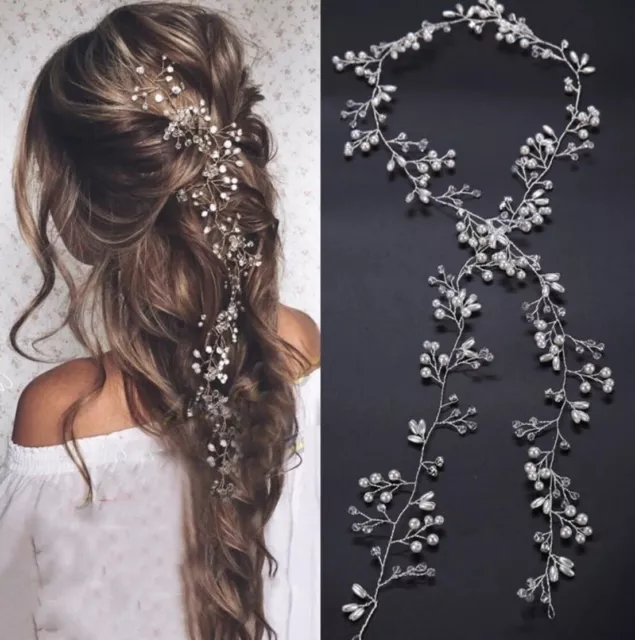 Braut Haarschmuck Haargesteck Tiara Dame Hochzeit Kopfschmuck Diadem Perlen P187