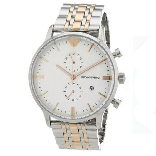 NOUVEAU EMPORIO ARMANI AR0399 Montre Homme Chronographe en acier Inoxydable Deux EUR 125 90 PicClick FR