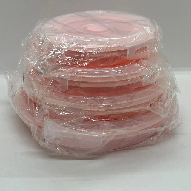 Silicone Collapsible Food Storage Container with Airtight Lid and Air Vent 4 Pac