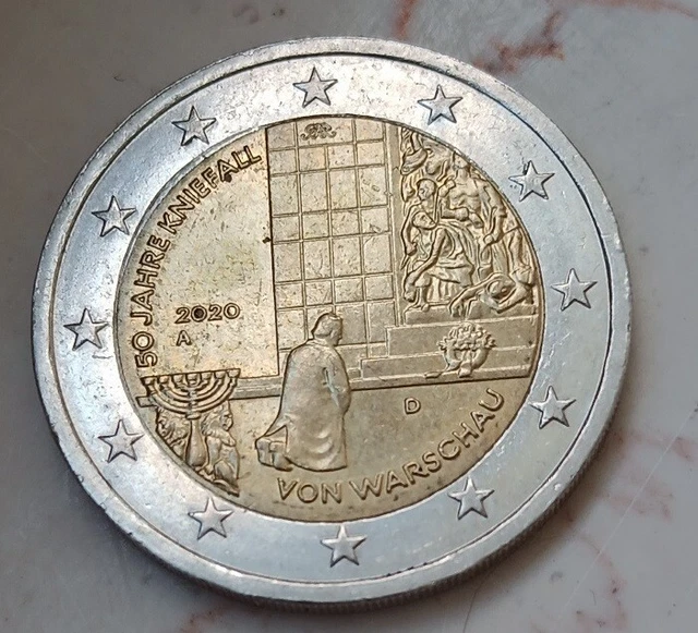 2 Euro Münze Kniefall Von Warschau 2 EURO GEDENKMÜNZE: Kniefall von Warschau 2020 - Prägestätte A EUR 5,00