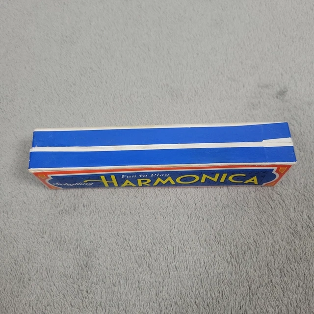 Schylling Harmonica Green Metal 16 Hole In Original Box Fun To Play 2
