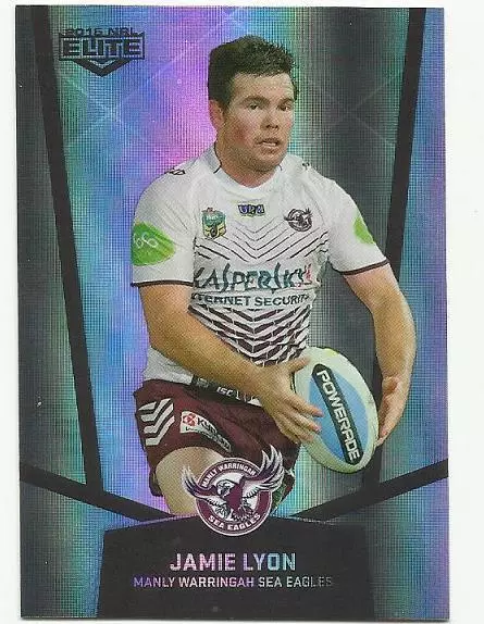 2015 Nrl Elite Silver Parallel Manly Sea Eagles P51 Jamie Lyon Card