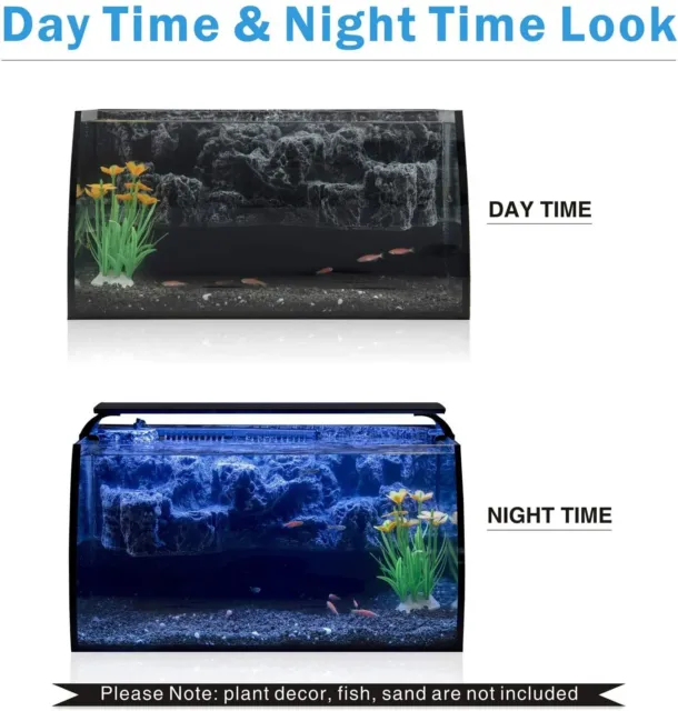 Hygger Horizon 36L LED Glass Aquarium Kit 3D Background Curved Shape Fish Tank 2