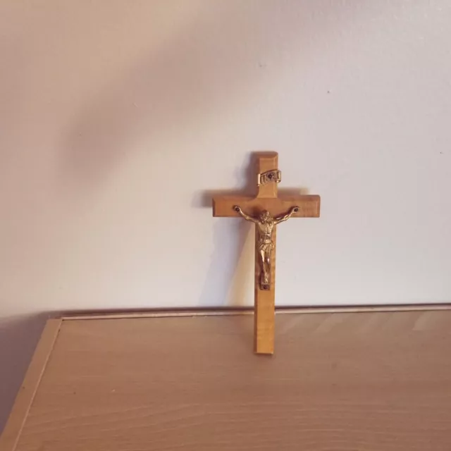Olive Wood Crucifix, Hanging Wall Cross