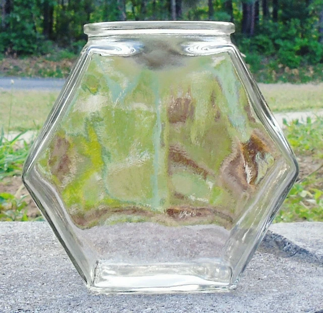 Vintage Clear Glass Fish Bowl  1 Qt Small Fish,Candy, Change, Libbey Glass- USA