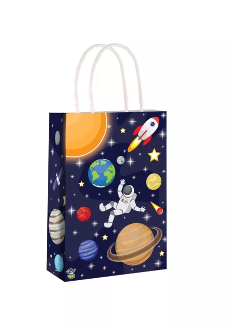 Paper Party Bags Birthday Space Astronaut Star Happy Birthday Celebration Gift