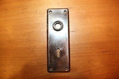 Antique Once Copper Plated Wrought Steel Craftsman's Escutcheon S-145