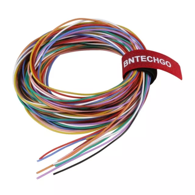 BNTECHGO 28 Gauge Silicone Wire Kit 10 Color Each 10 ft Flexible 28 AWG Stran...