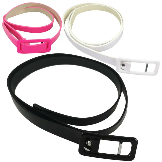 Kids Girls Belt Shinny Adjustable Buckle PU Leather Waist Belts