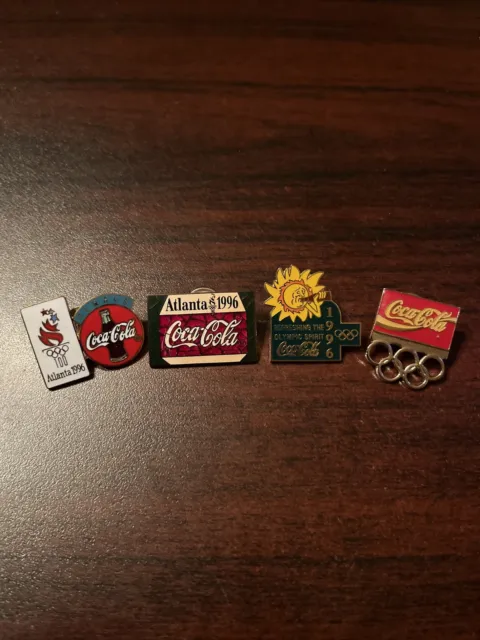 Lot Of 4 Vintage Coca-Cola Coke 1996 Atlanta Olympics Lapel Pins