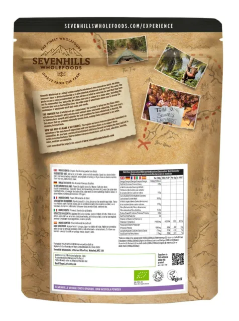 Sevenhills Wholefoods Organic Raw Acerola Powder | Vitamin C, Immunity Boost 2