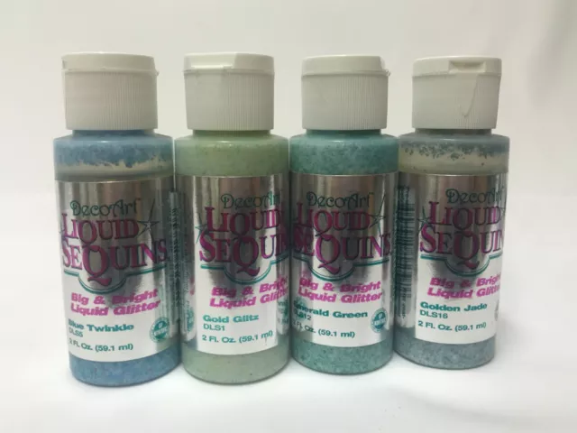 DecoArt Liquid Sequins Acrylic 2oz  bottle. Select from 24 colours