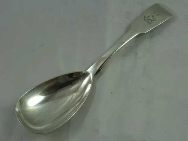 LARGE IRISH GEORGE IV sterling silver SUGAR / JAM SPOON, 1821, 39gm