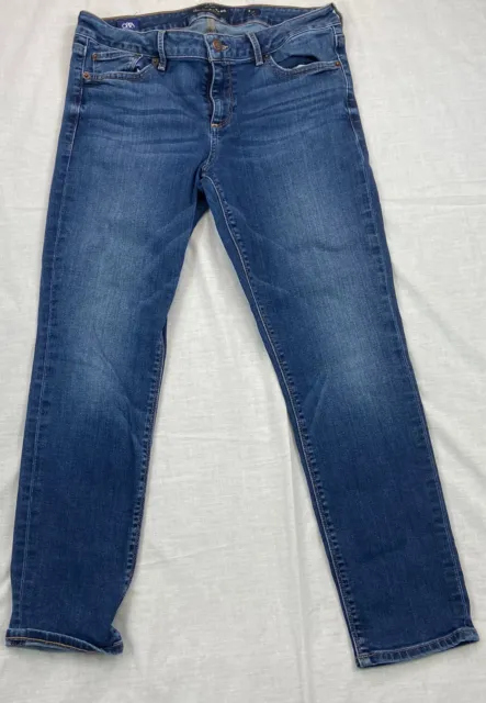 Lucky Brand Low Rise Lolita Jeans Womens 8/29 Blue Stretch Zip Fly Crop Skinny