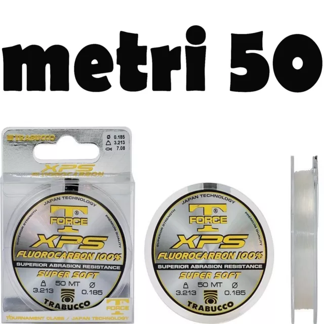 FILO FLUORO CARBON TRABUCCO T FORCE XPS FLUOROCARBON 50 METRI da 0,08 A 0,26