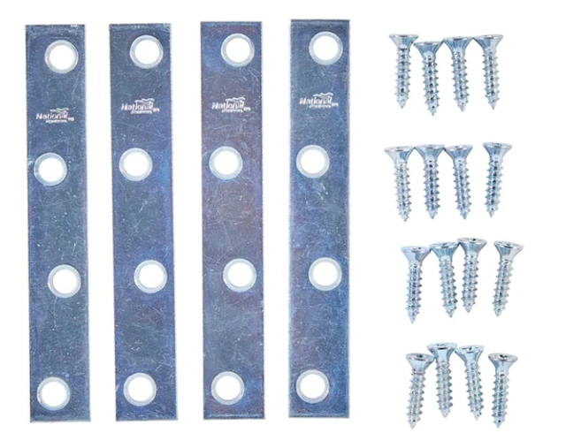 National Hardware N226-803 Mending Braces 4" x 5/8" Zinc Plated 2x4 Pack