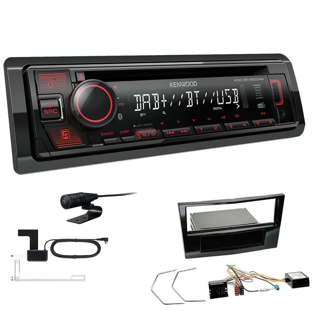 KENWOOD CAR STEREO Spotify DAB for Opel Astra H Twin Top Piano Black
