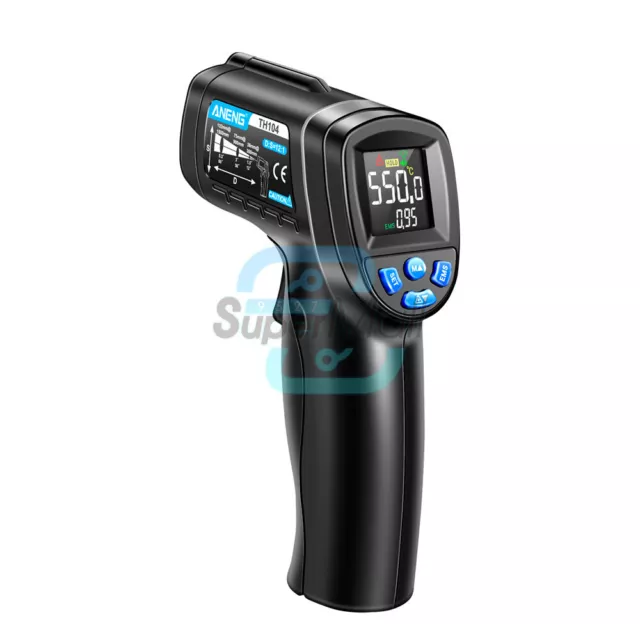 ANENG TH104 Digital Infrared Thermometer -50℃~550℃ VA Display Industrial  Meter