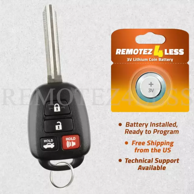 Replacement for 2012 2013 2014 Toyota Camry Keyless Entry Remote Car Key Fob