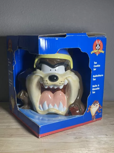 Looney Tunes Tasmanian Devil Cookie Jar 9" Tall 1997 NIB