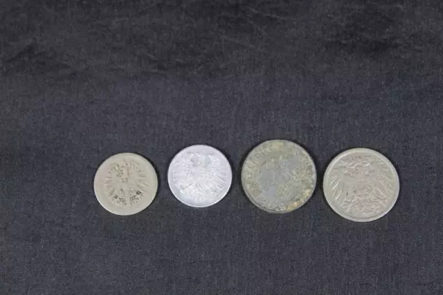 4 Old Coins - Reichspfennig + Penny - From 1875 To 1965/S215