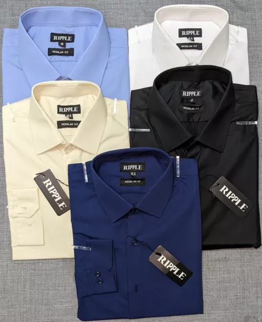 Men's formal shirt 100 % cotton high quality regular fit single cuff by RIPPLE