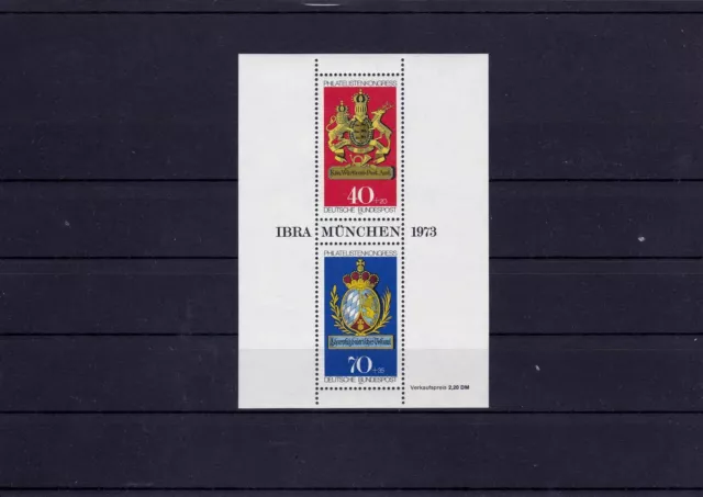 BRD_0084 Block 9 (766-767) ** aus 1973 - Briefmarkenausstellung IBRA München