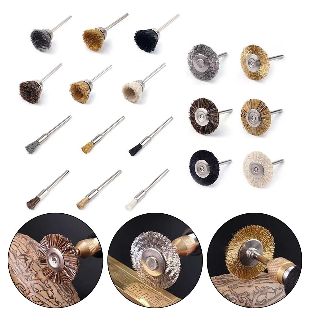 Lot De 24 Brosses De Polissage Pour Meuleuse - Acier Inoxydable Et Laiton - Diamètres 5,15,25mm - Pour Perceuse Ou Outil Rotatif