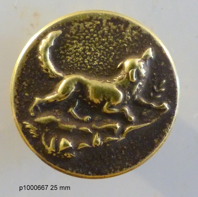 Bouton Ancien – Chasse / Vénerie – 25 Mm – Bronze – France – Sporting Button