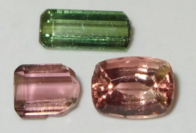 5.02ct LOT 3 STONES CHIPPED BRAZIL NATURAL TOURMALINE WoW *$1NR*