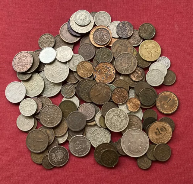 Portuguese Ex-Colonies - Lot Of +115 Common Coins In Lower Grades Some W/Varnish