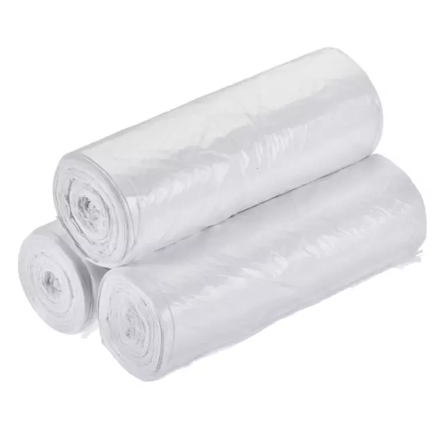 60 Counts / 3 Rolls 4-6 Gallon Small Trash Bags Waste Basket Liners White