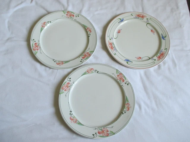 Lot De 3 Assiettes Plates Design Tokyo Onyx Noir Mermaid - 25 Cm - Neuves