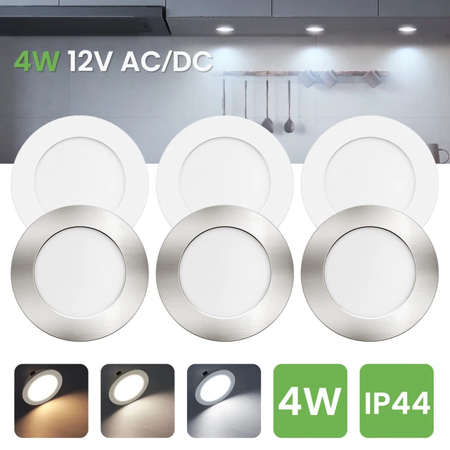 12V AC/DC RECESSED LED Spot Ceiling Lights RV Camper Motorhome Boat