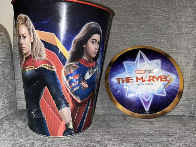 HOYTS Cinema Collectable Popcorn Tin With Lid THE MARVELS - CAPTAIN MARVEL 2 MCU