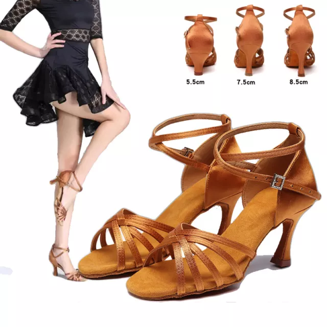 Women's Dance Shoes Latin Shoes Ballroom Party Tango Modern Salsa Heeled Shoes