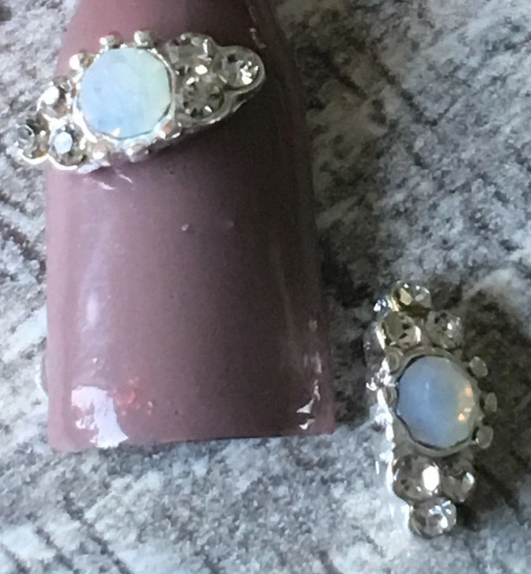 2x Overlay Nagelschmuck Nailart Nageldesign mit Strass Steinchen  *NEU*