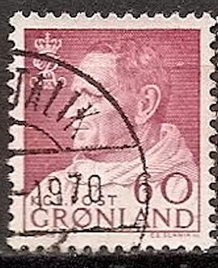 Greenland #Mi69 Used 1963 King Frederick IX [60 YT47]