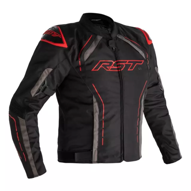 RST S-1 Ce Mens Textile Noir Rouge Gris Blouson -  Livraison gratuite!