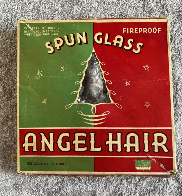 VINTAGE CHRISTMAS TREE Spun Glass Angel Hair $8.00 - PicClick