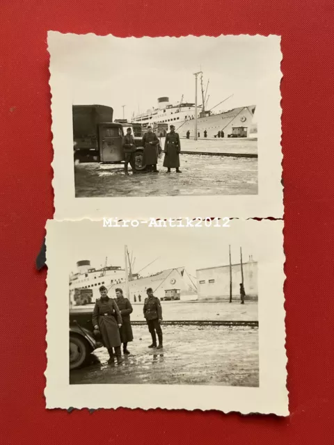 2 x Foto, Wk2, Constanza, Luxusdampfer im Hafen, Rumänien 1941, 01 (N)50644