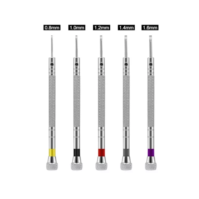 Mini petit ensemble tournevis transversal compact à fentes pour horlogers (5 pi