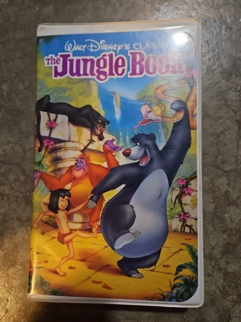 Opening To The Jungle Book 1991 Vhs THE JUNGLE BOOK (VHS, 1991) Disney Classic Animated Film Black Diamond