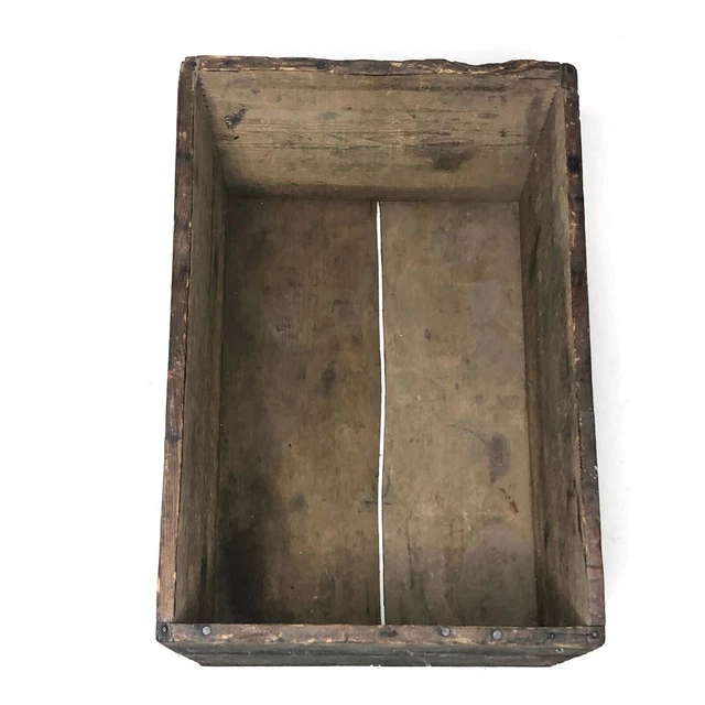 VTG 30s 40s Atlas Powder Co Explosives Handmade Box Mining Advertising Rustic 9