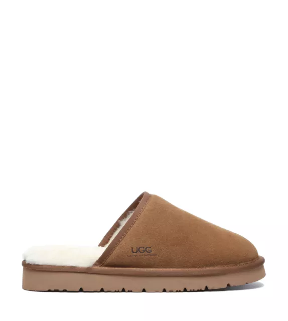 UGG AS Mens Slippers Sheepskin Wool Lining Water Resistant Nonslip Cruz