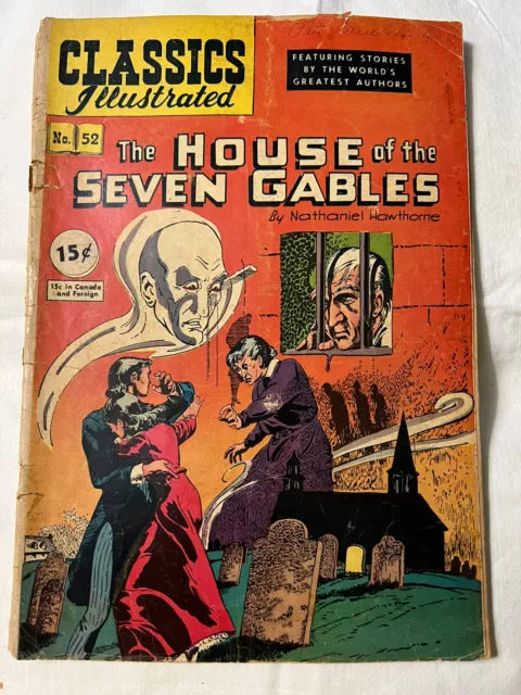 Classics Illustrated The House of the Seven Gables October 1948 No. 52