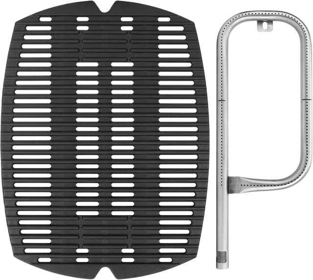 CAST IRON COOKING Grate and Burner for Weber Q100 Q120 Q1000 Q1200 Baby
