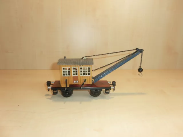 13886) Märklin 1768 - Spur 0 - Großer Kranwagen - L. 16,5 cm - ansehen