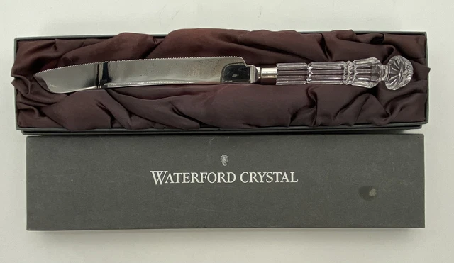 CUCHILLO DE PASTEL DE BODA DE CRISTAL WATERFORD 13,5 pulgadas LISMORE